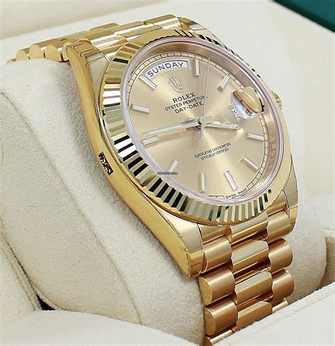 rolex day date yellow gold president replica|pre owned rolex president 40mm.